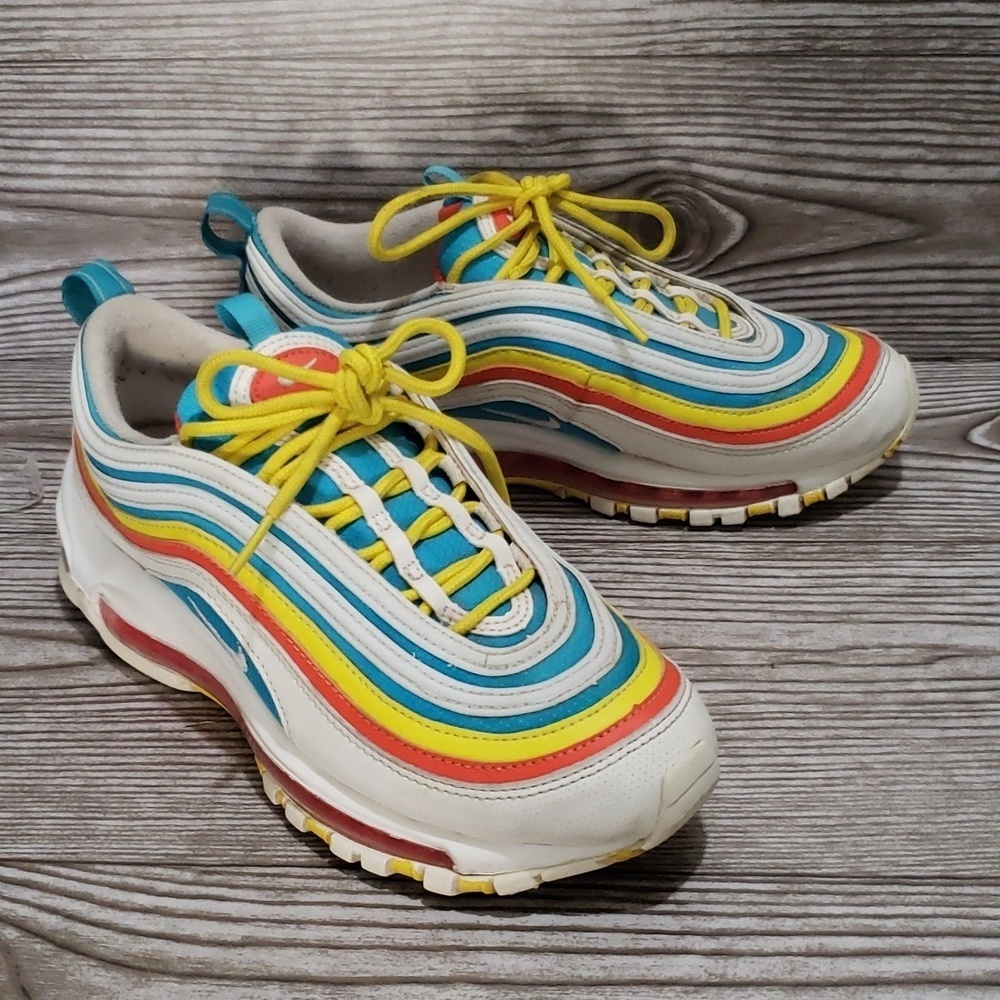 Air max 4.5 youth vintage style multicolor rainbow unisex shoes